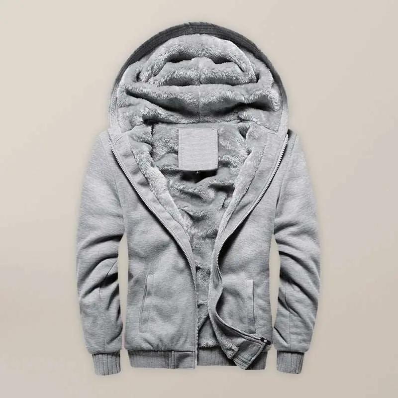 Cozy Comfort: Men's Hooded Fleece Sports Jacket for Ultimate Leisure and Style - MENLL